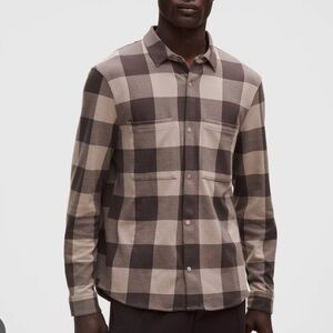 Lululemon Soft Knit Overshirt Plaid Mens M